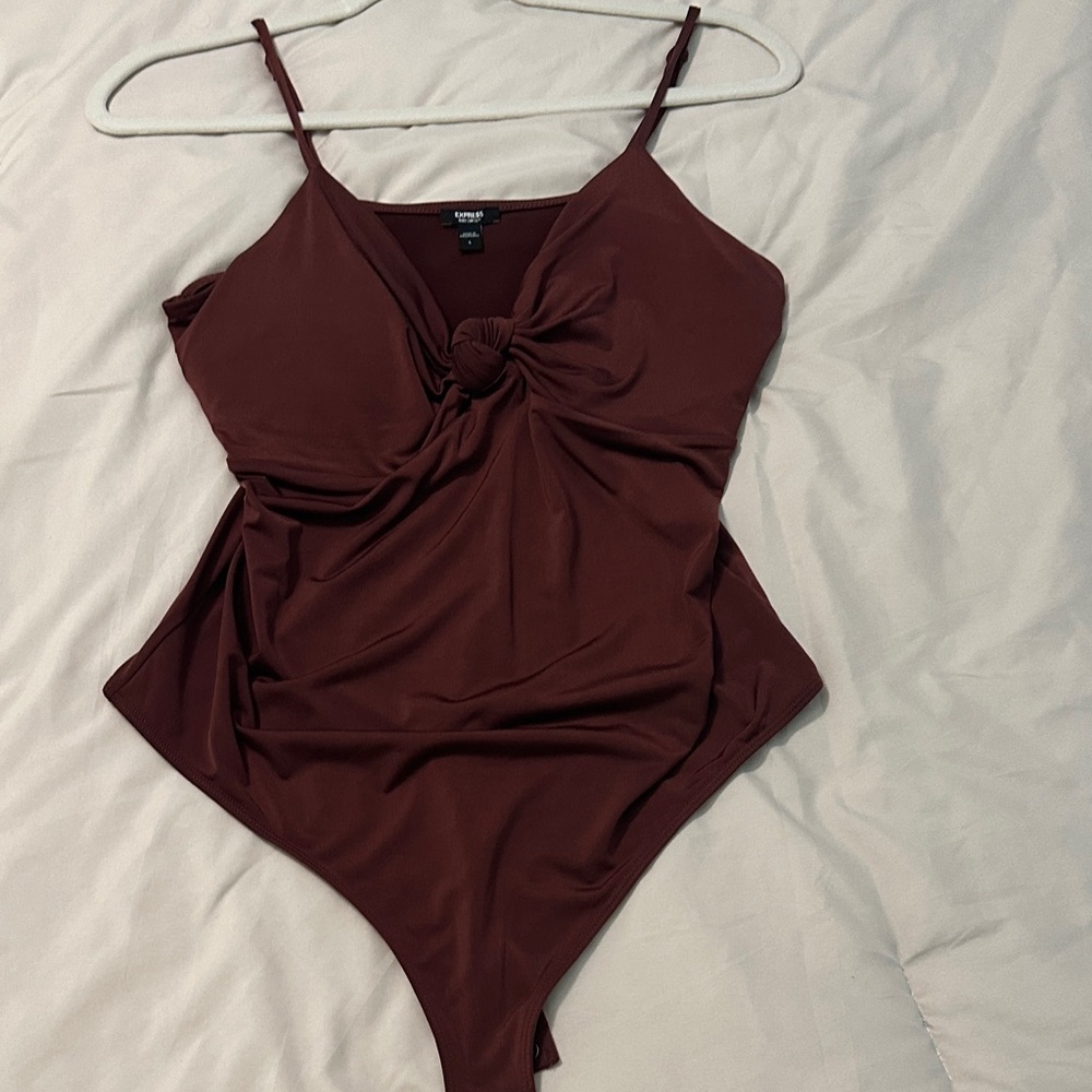 Express Maroon Bodysuit